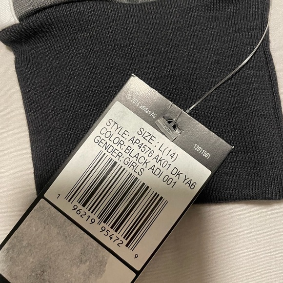 NWT Adidas Loose Fit Zip Hoodie Girls, size L, black/gray Camo pattern - Picture 8 of 8